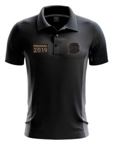 SYDNEY ROOSTERS 2019 NRL PREMIERS BLACK GREY GOLD ADULT MENS POLO SHIRT - Imagen 1 de 1