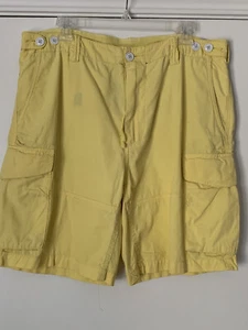 VTG Polo Ralph Lauren Cargo Military Utility Canvas Drill Shorts 34 Relaxed Fit - Picture 1 of 8