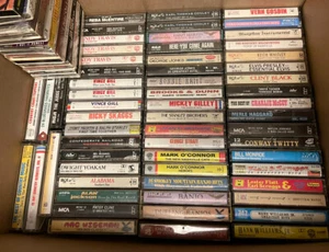 60+ Cassette Tapes Country Stars George Strait, Dolly Parton, Elvis - Picture 1 of 9