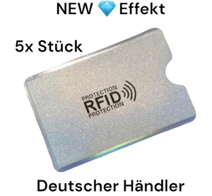 5x RFID Schutzhülle Blocker NFC Datenschutz EC Karte Kreditkarten Diamant - Bild 1 von 2