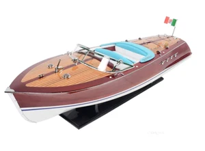 Large Riva Triton Speed Boat Wood Runabout Model 36" Italian Power Motor Yacht - Picture 1 of 9