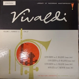 LIBRARY OF RECORDED MASTERPIECES VOL 1 NO. 11 VIVALDI CTOS & SNTA *GOBERMAN* VG+ - Picture 1 of 9