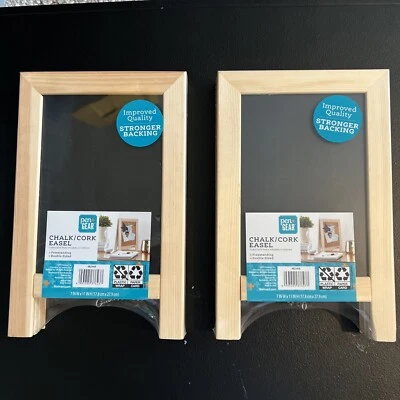2 Pen + Gear Desk Chalk & Cork Double Sided Board Easel ~ Tabletop ~ NEW - Image 1 of 4