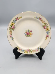 Vintage, Cummingham N Pickett 22kt Trim Floral Plate, Alliance Ohio Eggshell USA - Picture 1 of 5