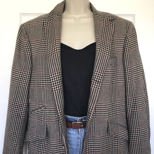 Vintage POLO RALPH LAUREN Wool Houndstooth Nordstorm Classic Blazer Jacket XL - Picture 1 of 15