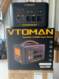 Powerstation VTOMAN 1500W Solargenerator 828Wh LiFeP04 Batterie - Bild 1 von 7