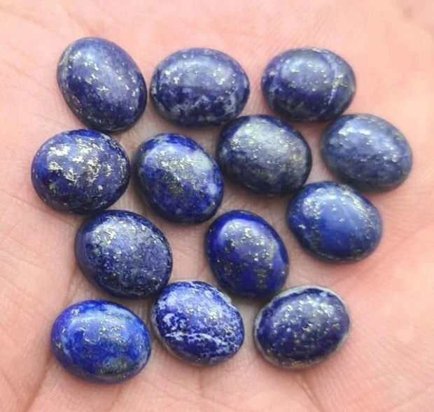 Lapis Lazuli Wholesale Gemstone Oval Cabochon 100 Pieces 8x10mm For Jewelry - Image 1 of 1