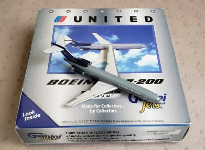 Gemini Jets 727-200 United Airlines N7291U Battleship Gray in 1:400 - Image 1 of 4