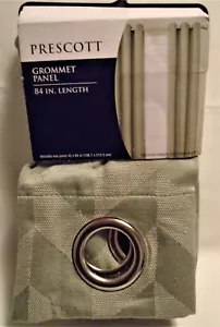Prescott Grommet Curtain Panel - 42"x84" in Sage Geometric Pattern NEW - Picture 1 of 7