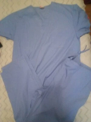 Cherokee Workwear scrubs set, Ciel Blue, Medium - Image 1 of 4