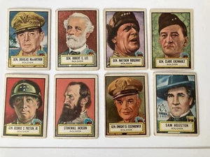 Lot of Eight 1952 Topps Look’N’See SOLDIERS #32,34,35,36,39,40,41,61 - Picture 1 of 19