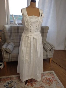 HOHENSTAUFEN by H.MOSER Trachten MAXI Dirndl Hochzeitsdirndl lang Weiß NEU - Bild 1 von 21