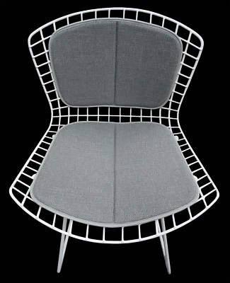 Cojín de 2 piezas para silla lateral Bertoia - Decoración de mediados de siglo inspirada en Knoll Foto 1 de 4