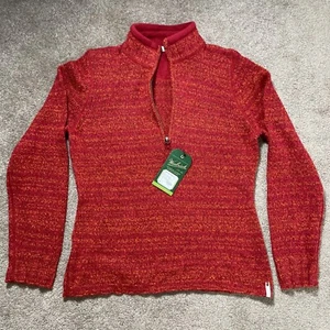 Woolrich Tanglewood Medium 3/4 Zip Pullover in Old Red Heather Damen Strick - Bild 1 von 10
