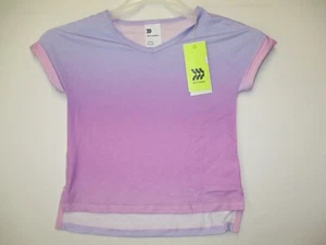 All In Motion Girls Size XS 4/5 Purple V-Neck Activewear T-shirt - Picture 1 of 5