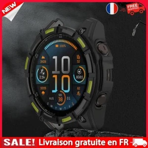 fr Coque de protection creuse en TPU pour Garmin Enduro 3 (noir vert) - Photo 1/8