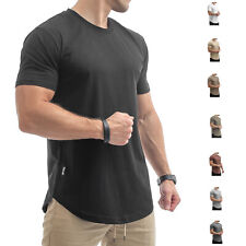 Sixlab Round T-Shirt Fitness Tshirt Muscle Gym Shirt