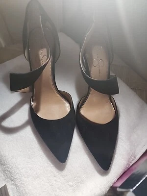 NUEVO JESSICA SIMPSON Tacón Alto Negro Gamuza Bomba NUEVO sin caja Talla 11 Foto 1 de 4
