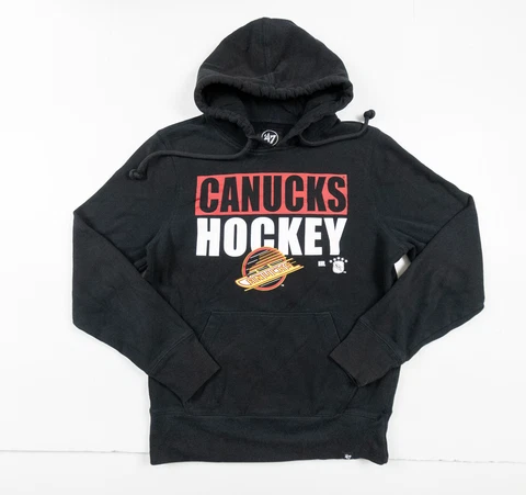 Vancouver Canucks Sweatshirt Adult Medium Black Hoodie NHL Hockey Sweater Mens Cover