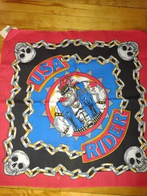Bandana para motocicleta - Bufanda pañuelo pañuelo calaveras jinete jabalí EE. UU. Nuevo con etiquetas. Foto 1 de 4