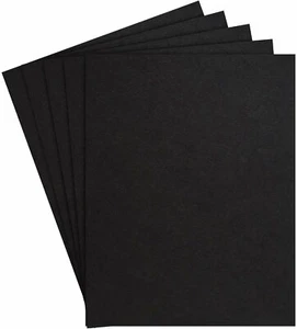 8.5 x 11" Black Card Stock Paper - 100lb Heavyweight Cover - 25 Sheets Per Pack - Picture 1 of 5
