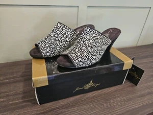 ZAPATOS JOAN BOYCE ENCRUSTE DIAMANTES DE IMITACIÓN NEGROS talla 10 - NUEVOS - Imagen 1 de 3