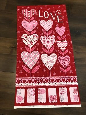 "Panel de tela Moda Love Grows 23""x44"" nuevo" Foto 1 de 4