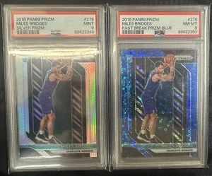 2018 Prizm Miles Bridges Fast Break Blue Silver PSA 8 9 Lot /175 # 278 - Picture 1 of 2