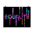 EQUALITY Equal Rights LGBTQ Ally Unity Pride Feminist Poster