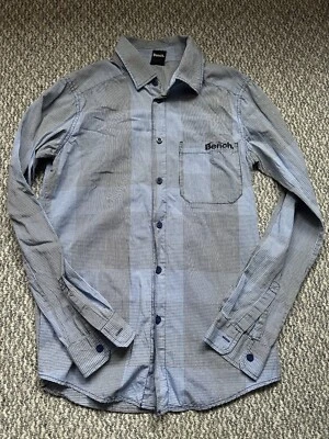 Mens Bench Shirt, Size Small, Blue, Check, Cotton, Button Up, Collared, (23) - Image 1 of 3