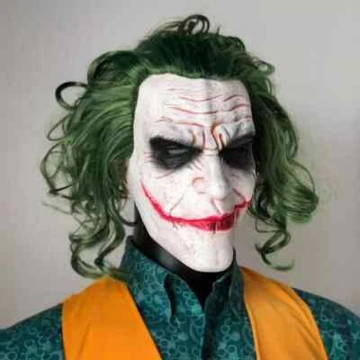 Joker Mask Scary Halloween Latex Masks for Adult Horror Clown Full Head new - Image 1 of 4