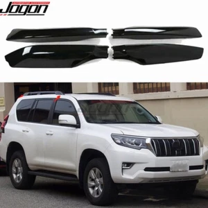 4X Black Roof Rack Rail End Cover For Toyota Land Cruiser Prado FJ150 2010 11-18 - Picture 1 of 6