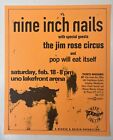 Nine Inch Nails Mini Concert Poster 1995 New Orleans Orange