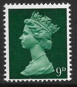 SG 740EVa 9d Vordezimalmaschine PVA Leuchtstoff fehlt - UNMONTIERT NEUWERTIG/MNH - Bild 1 von 1