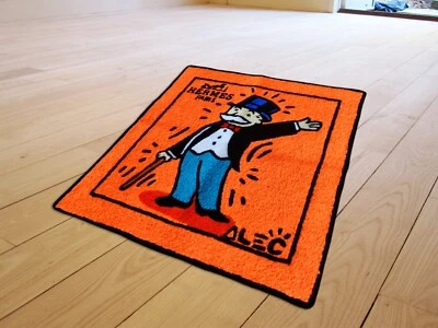 Alec Monopoly Graffiti Style Hypebeast Living Room Area Rug Modern Accent Carpet - Image 1 of 4