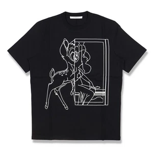 Givenchy Black Stencil Bambi T-Shirt | Size M SS17 RRP $690 - Picture 1 of 4