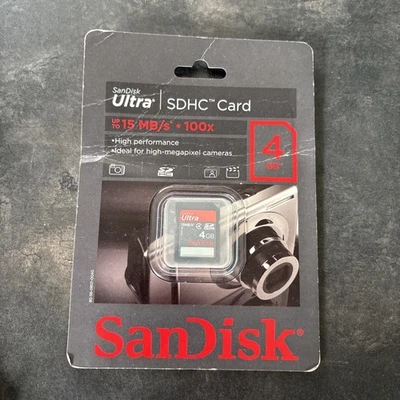 Genuine Sandisk Ultra 4 GB SDHC Card Memory Card 15MB/S High Megapixel Cameras - Image 1 of 2