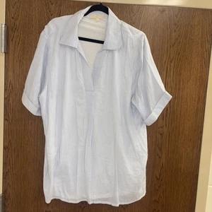 Kindred Bravely Everyday Maternity & Nursing  Popover Top Blouse Blue Stripe XXL - Picture 1 of 9