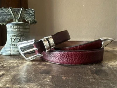 Cinturón Onyx by Brighton para hombre talla 36 cuero de grano completo Ranger Western de colección 1993 Foto 1 de 4