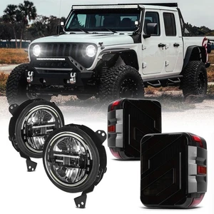 Combo de luces traseras ahumadas LED halo de 9"" para Jeep Gladiator JT 2020-2025 - Imagen 1 de 18