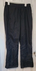 Columbia Omni Tech Black Rain Pants Mens Size Large Nylon Waterproof - Picture 1 of 6