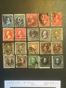 Buffalo Stamps: Lot of Used 1895 Bureau Series Scott 264 // 274 - Picture 1 of 1