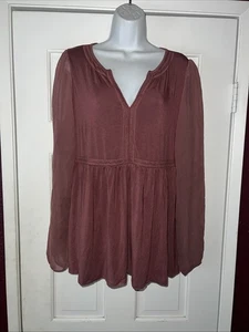 Torrid 1 Babydoll Super Soft Knit Top 1X Pink Plus Blouse Lace Trim - Picture 1 of 5