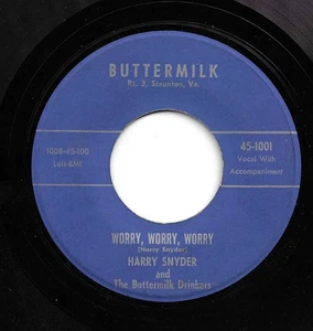 BLUEGRASS HILLBILLY COUNTRY 45 by the HARRY SNYDER & The BUTTERMILK DRINKERS - Picture 1 of 2