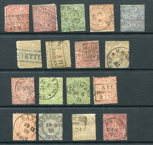 NORTH GERMAN CONFEDERATION 1868-69 Used Lot to 18 Kr 17 Stamps - Picture 1 of 2
