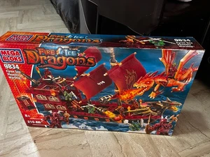 MEGA BLOKS DRAGON FIRE AND ICE FYREN SEA PHOENIX WARSHIP 9834 100% COMPLETE - Picture 1 of 5