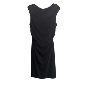 David Meister schwarz drapiert ärmellos Cocktailkleid Damengröße 14 " - Bild 1 von 4
