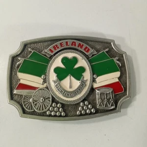 Fibbia cintura Irlanda 2004 combattimento bandiera irlandese argento - Foto 1 di 4