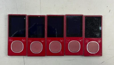 (Lote de 5) Reproductor multimedia digital Microsoft Zune 8 rojo (8 GB) - sin probar Foto 1 de 4