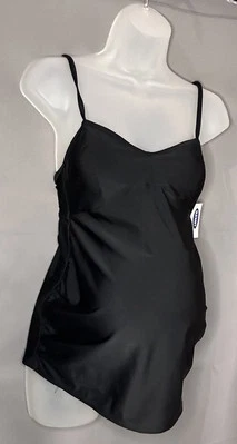 Maternity Tankini Swimsuit Top, Old Navy - Black Adjustable Padded NWT Medium - Image 1 of 4